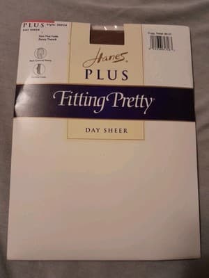 Hanes Plus Fitting Pretty Day Sheer Barely There Sandalfoot Plus Petite P24 - Image 1