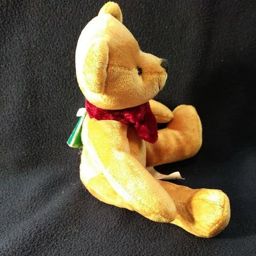 "Razzles" Velvet Bear Plush Vtg. Russ Brand Royal Winterfest Teddy Bear OOP NOS - Thumbnail 2