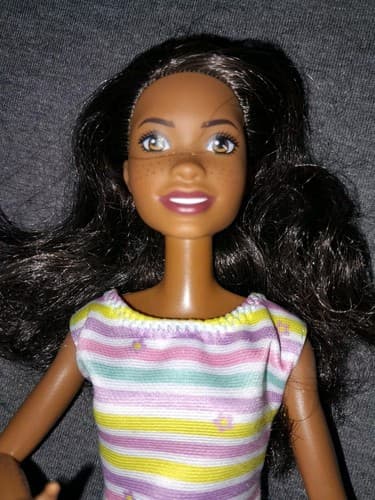 2020 Mattel Barbie Newborn Puppies Dog Mom African American Doll Brown Hair Frec - Thumbnail 3