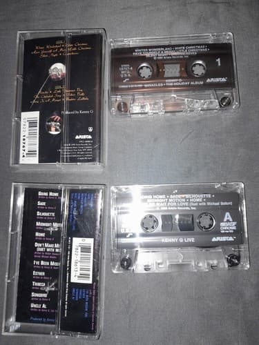 Kenny G Live & Miracles The Holiday Album Cassette Lot of 2 Smooth Jazz Music - Thumbnail 2