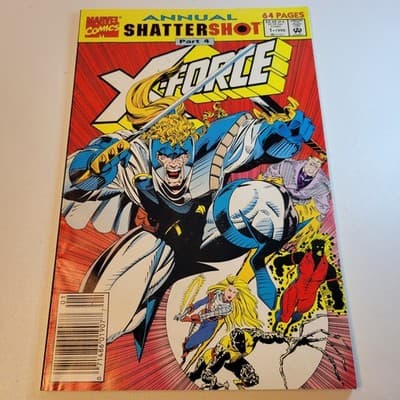 X-Force Annual 1 1992 Marvel Shattershot Part 4 Early Wieringo Art Minor Key VF - Image 1