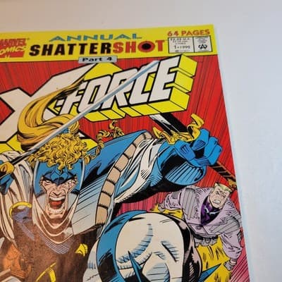 X-Force Annual 1 1992 Marvel Shattershot Part 4 Early Wieringo Art Minor Key VF - Thumbnail 6