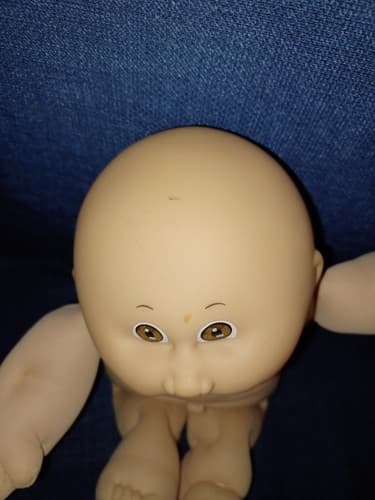 Vintage Cabbage Patch Kids Doll Dimple Brown Eyes Bald Signed 1978 1982 13" - Thumbnail 5