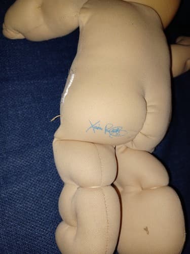 Vintage Cabbage Patch Kids Doll Dimple Brown Eyes Bald Signed 1978 1982 13" - Thumbnail 7