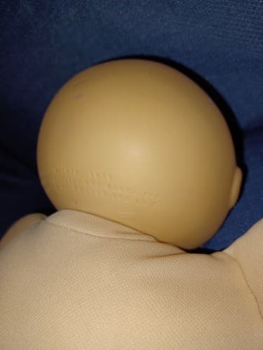 Vintage Cabbage Patch Kids Doll Dimple Brown Eyes Bald Signed 1978 1982 13" - Thumbnail 10