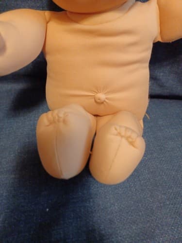 Vintage Cabbage Patch Kids Doll Dimple Brown Eyes Bald Signed 1978 1982 13" - Thumbnail 3