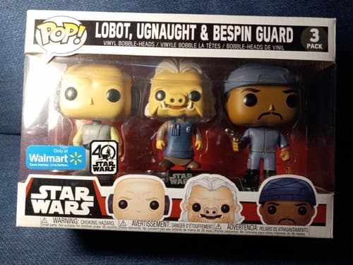 Funko Pop Star Wars Lobot Ugnaught Bespin Guard 3 Pack Walmart Exclusive 40th - Image 1