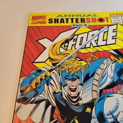 X-Force Annual 1 1992 Marvel Shattershot Part 4 Early Wieringo Art Minor Key VF - Thumbnail 5