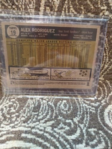2010 Topps Heritage Alex Rodriguez Yankees #19 A-Rod MLB Card - Thumbnail 4