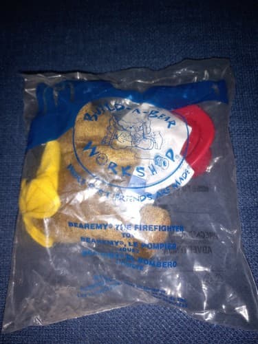 2006 Build A Bear McDonalds Happy Meal Toy Bearemy As Firefighter #1 - Image 1