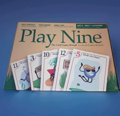 Play Nine The Card Game of Golf New in Box Complete Great for Golfing Family Fun - Image 1