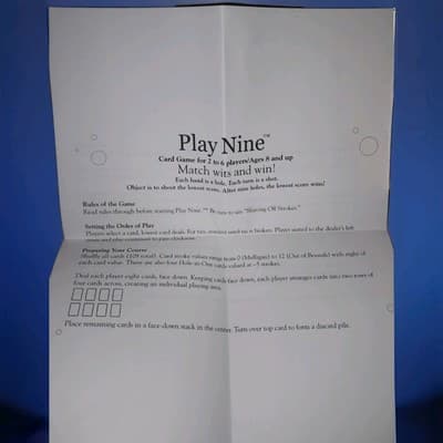 Play Nine The Card Game of Golf New in Box Complete Great for Golfing Family Fun - Thumbnail 8