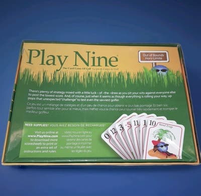 Play Nine The Card Game of Golf New in Box Complete Great for Golfing Family Fun - Thumbnail 2