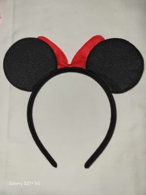 Minnie Mouse Ears Disney Headband bundle lot 2 Classic Minnie & Pink Sparkle - Thumbnail 5