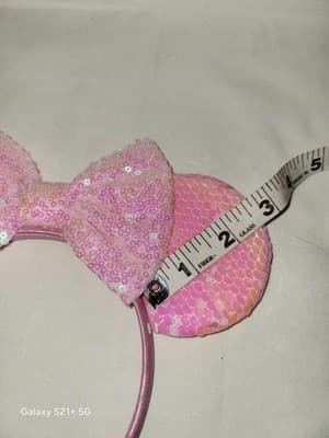 Minnie Mouse Ears Disney Headband bundle lot 2 Classic Minnie & Pink Sparkle - Thumbnail 8