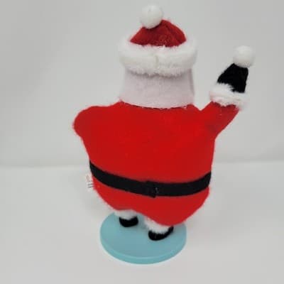 WONDERSHOP Santa Christmas Figurine Red Felt Decor Target 6in Throwing Snowballs - Thumbnail 4