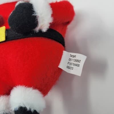 WONDERSHOP Santa Christmas Figurine Red Felt Decor Target 6in Throwing Snowballs - Thumbnail 9