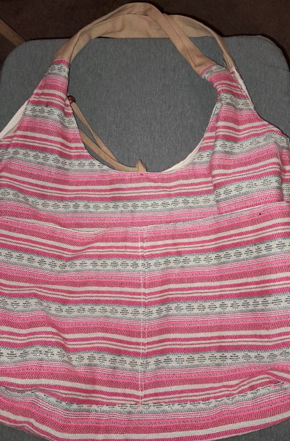 Time and Tru Women's Tote Lined Bag Large Multicolor 1 Inner & 2 Outside Pockets - Thumbnail 3