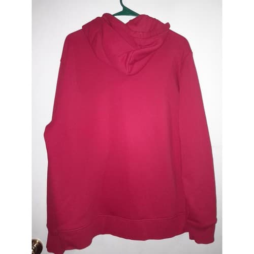 Reebok Mens L Large Red Hoodie Sweatshirt Casual Wear Workout Hooded Pullover - Thumbnail 7