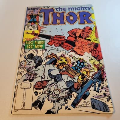 Thor #362 Death of Skurge Last Stand Executioner Key Issue 1985 Marvel Comic - Image 1