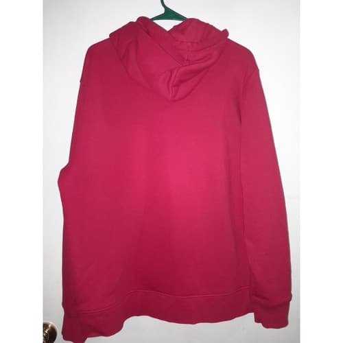 Reebok Mens L Large Red Hoodie Sweatshirt Casual Wear Workout Hooded Pullover - Thumbnail 6