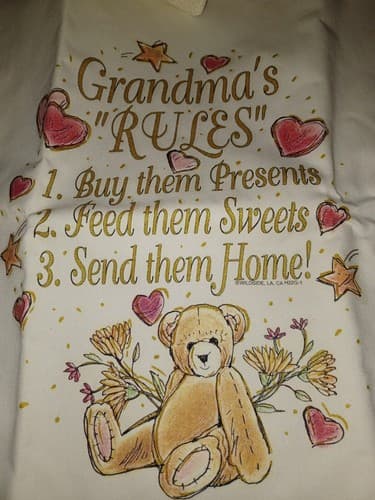 Grandma's Rules Tote Recycle Bag 17" X 17" Double Handle - Thumbnail 2