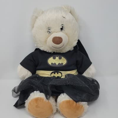 BUILD A BEAR Batgirl Teddy Bear Plush Cream Happy Hugs DC Comics Cape Tutu 15" - Image 1