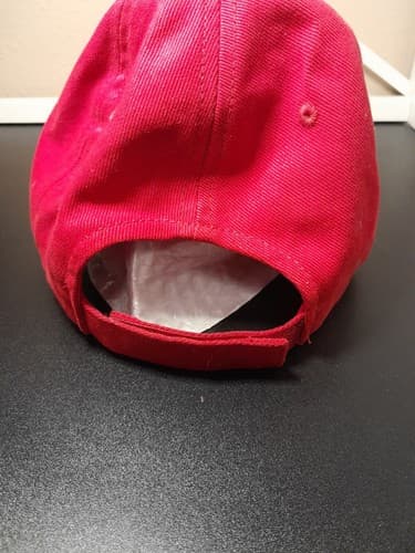 NEBRASKA Hat Cap Spell Out Hook And Loop Red Adjustable - Thumbnail 4