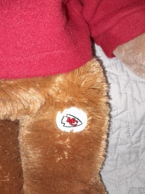 20" NFL Plush Bear Kansas City Chiefs Property of the Chiefs XXL Red Hoodie NWT - Thumbnail 4