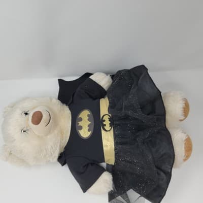 BUILD A BEAR Batgirl Teddy Bear Plush Cream Happy Hugs DC Comics Cape Tutu 15" - Thumbnail 4