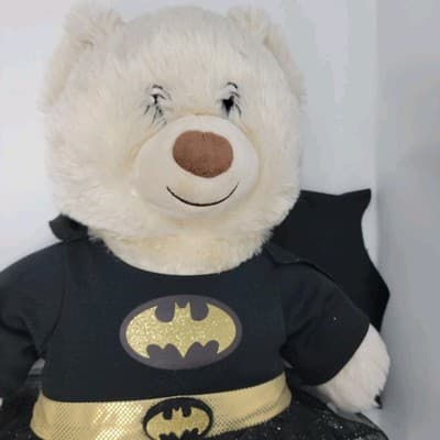 BUILD A BEAR Batgirl Teddy Bear Plush Cream Happy Hugs DC Comics Cape Tutu 15" - Thumbnail 11