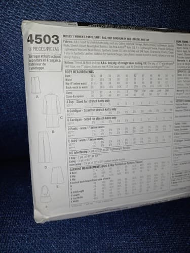 Simplicity 4503 Wardrobe Elements Pattern Uncut Vintage 90s Minimalist - Thumbnail 4