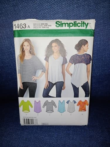 Simplicity 1463 Knit Top Pattern Uncut Vintage 90s Boho Loose - Image 1