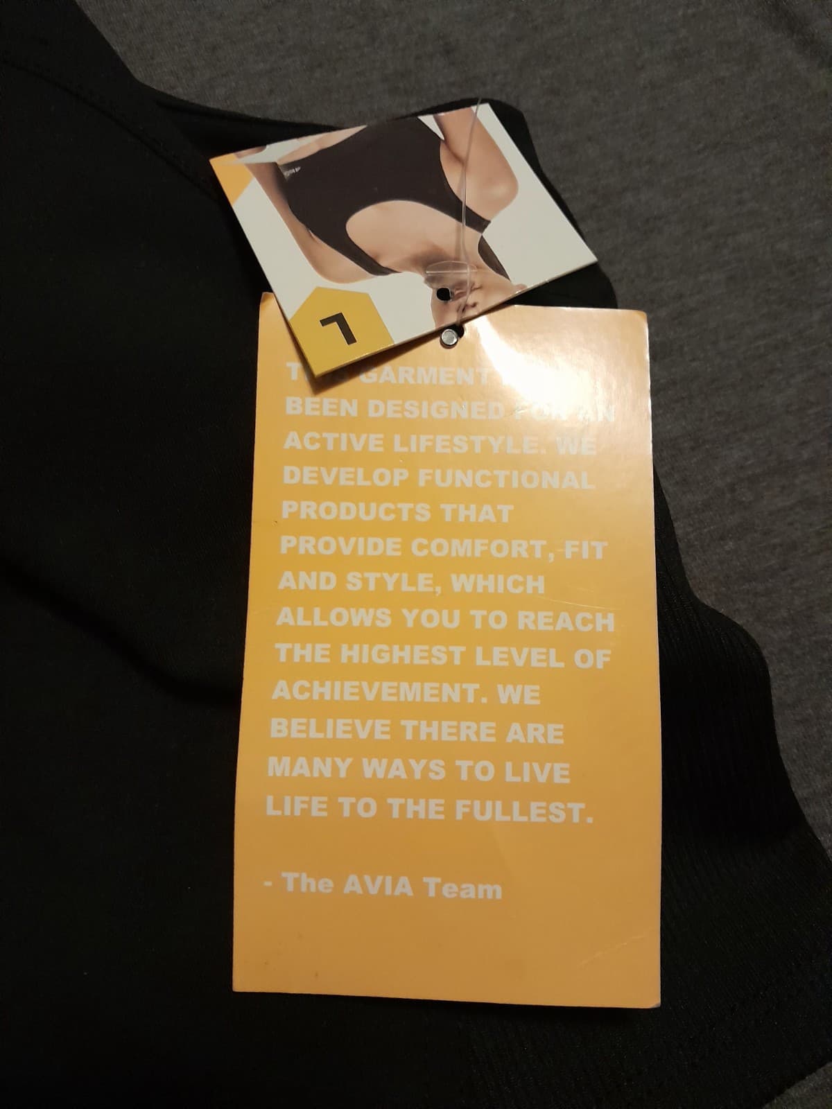 Avia Performance Seamless Sports Bra Black Size Large 12-14 New With Tags - Thumbnail 5