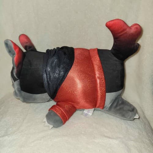 Aphmau MeeMeows Vampire Cat Plush Black Gray Red Cape Halloween Stuffed Animal - Thumbnail 2