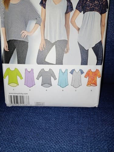 Simplicity 1463 Knit Top Pattern Uncut Vintage 90s Boho Loose - Thumbnail 2