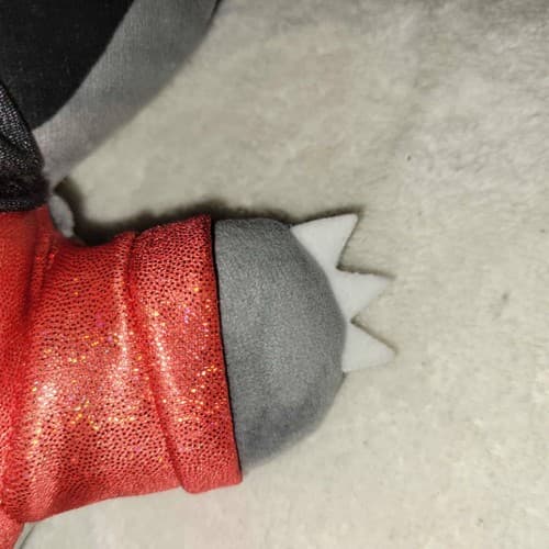 Aphmau MeeMeows Vampire Cat Plush Black Gray Red Cape Halloween Stuffed Animal - Thumbnail 11