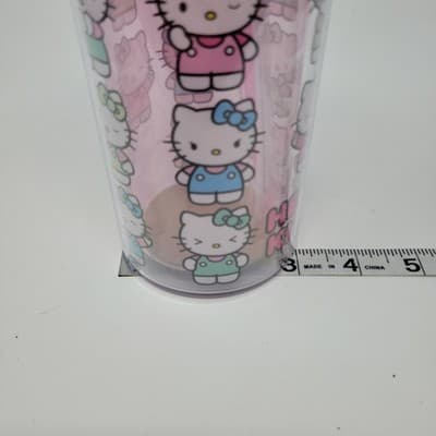 SILVER BUFFALO Sanrio Hello Kitty Expressions Cold Cup Pink Clear Plastic Straw - Thumbnail 9