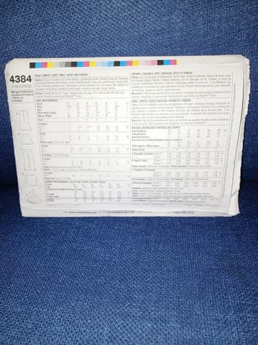 Simplicity 4384 Girls Poncho & Outfit Set Pattern Sz 3-8 Uncut Vintage Y2K - Thumbnail 2