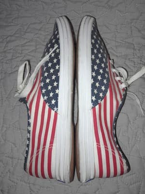 KEDS Original American Flag USA Canvas Patriotic Sneakers Shoes W 10.5 Red Blue - Thumbnail 9