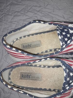 KEDS Original American Flag USA Canvas Patriotic Sneakers Shoes W 10.5 Red Blue - Thumbnail 7