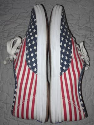 KEDS Original American Flag USA Canvas Patriotic Sneakers Shoes W 10.5 Red Blue - Thumbnail 8