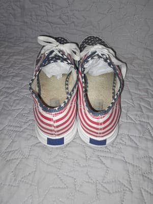 KEDS Original American Flag USA Canvas Patriotic Sneakers Shoes W 10.5 Red Blue - Thumbnail 5
