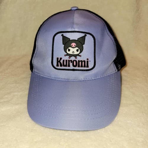 Sanrio Kuromi Trucker Style Hat Purple Black Mesh Adjustable Cap - Image 1