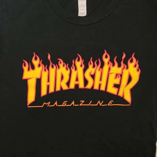 Thrasher Magazine Flame Logo T-Shirt Black XS Skateboard Skatewear Streetwear - Thumbnail 12