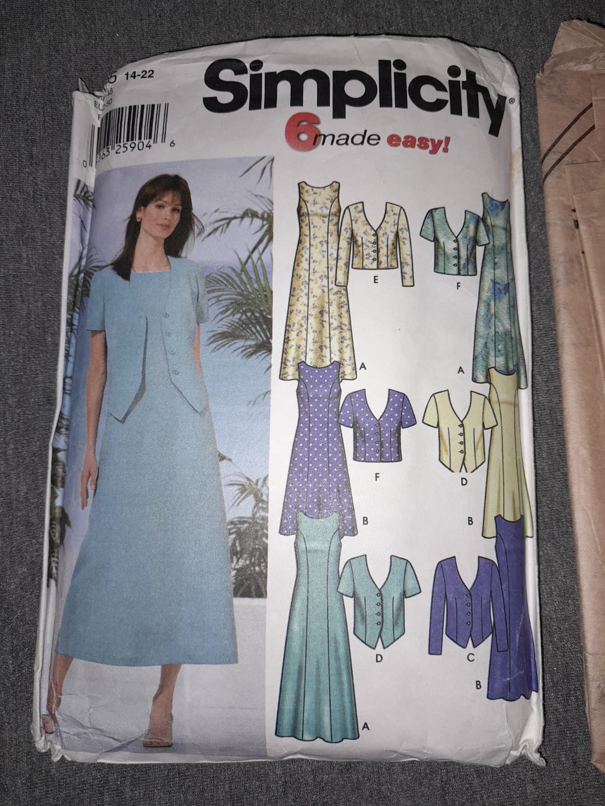 Simplicity 5957 Dresses Jackets Tops Pattern Misses Sizes 14-22 - (CUT 22) - Thumbnail 2