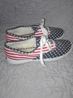KEDS Original American Flag USA Canvas Patriotic Sneakers Shoes W 10.5 Red Blue - Thumbnail 6