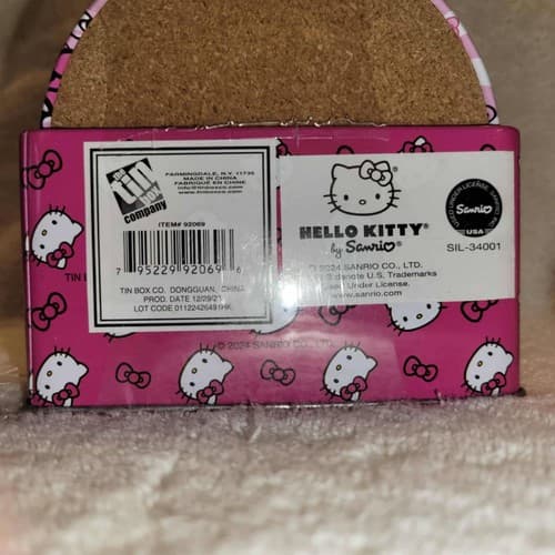 Sanrio Hello Kitty 6-Piece Coaster Set with Holder Pink Cork Back Kawaii NWT - Thumbnail 2