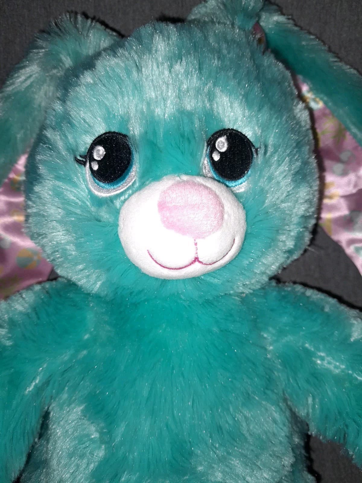 Build A Bear BEACH BUNNY Summer Ocean Vibes Green Plush Stuffed Animal Pink Ears - Thumbnail 2