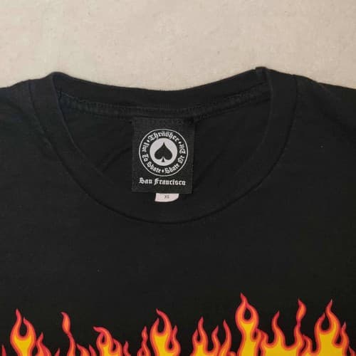 Thrasher Magazine Flame Logo T-Shirt Black XS Skateboard Skatewear Streetwear - Thumbnail 2